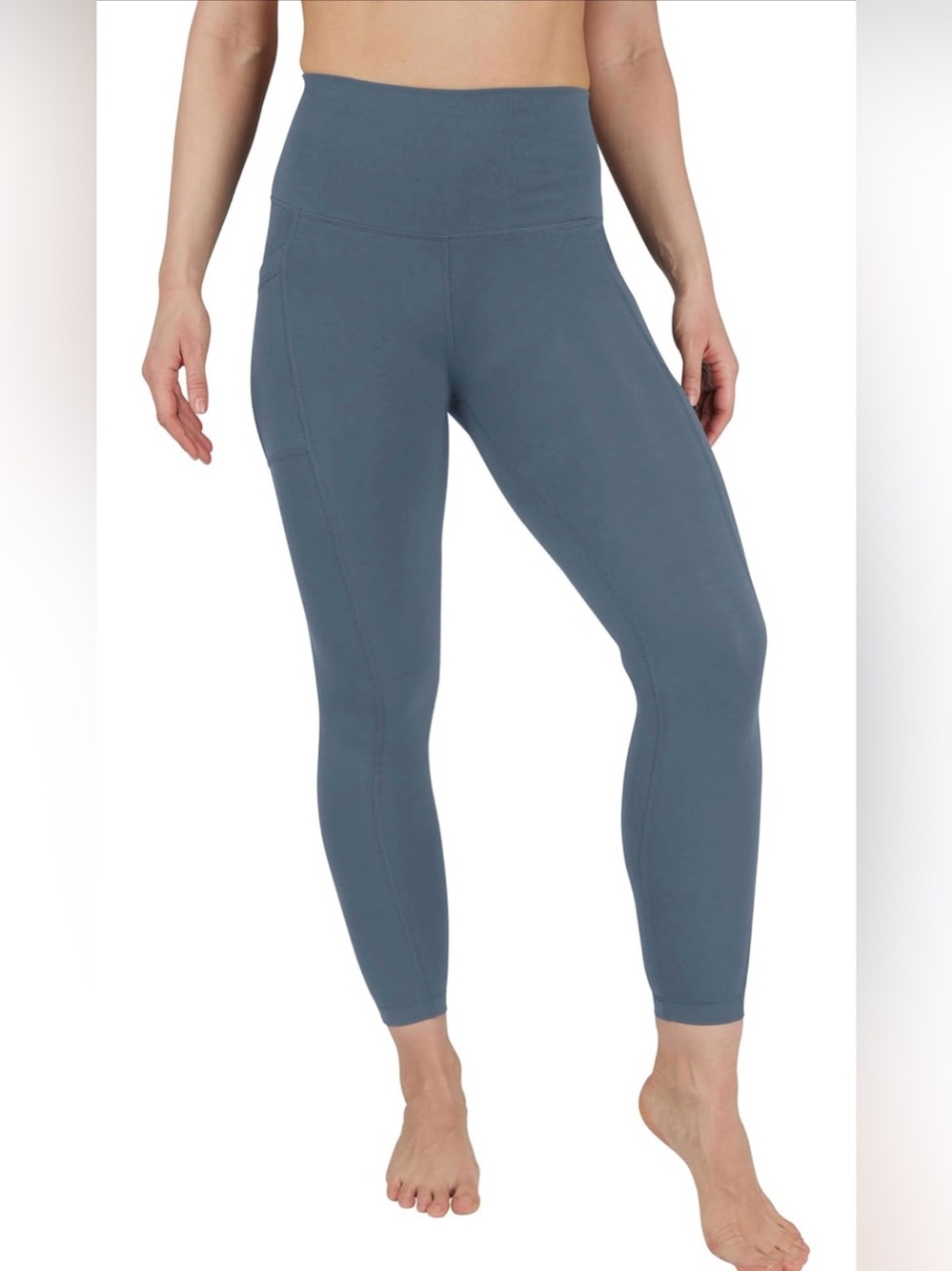 NWT 90 Degree By Reflex High-Waist Pocket Leggings –Bering Sea Blue Size Medium